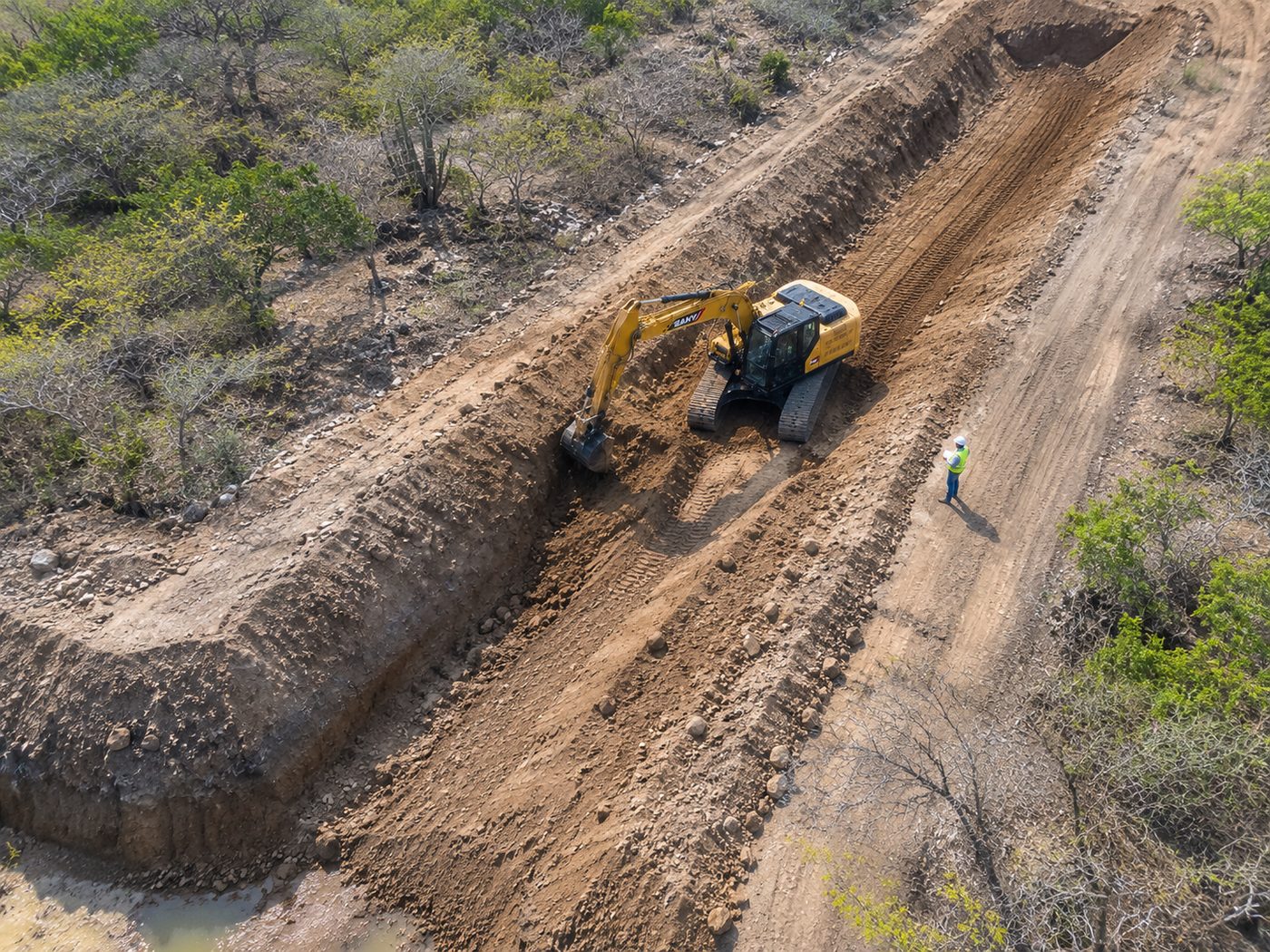 Corte de terreno en ladera